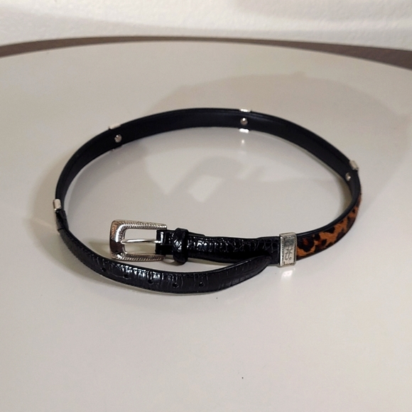 Brighton Black Leather W/ Various Animal Patterned Metal Embellished Belt - Picture 15 of 16